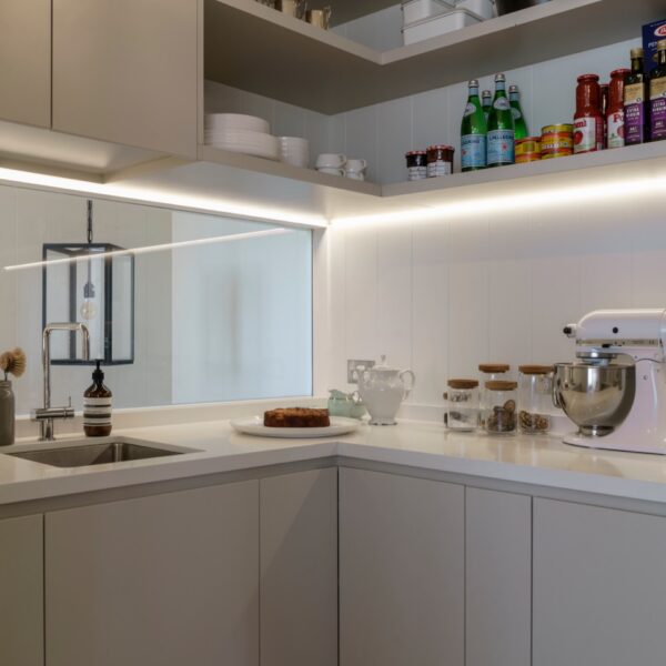 Austinmer coastal home butlers pantry with custom cabinetry and shelving