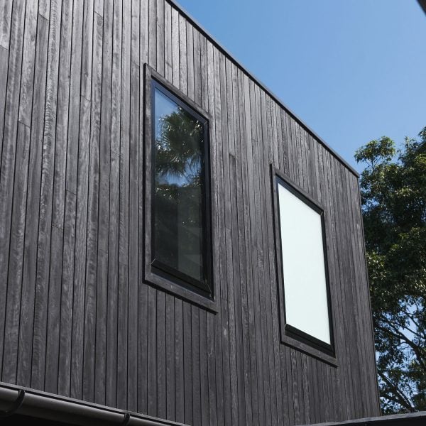 Vertical timber cladding detail on coastal custom home in Stanwell Park, Illawarra.
